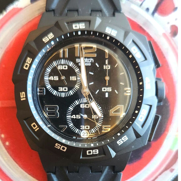 Swatch watch MISTER CHRONO SUIB400 2008 Chrono New old stock - Picture 1 of 9
